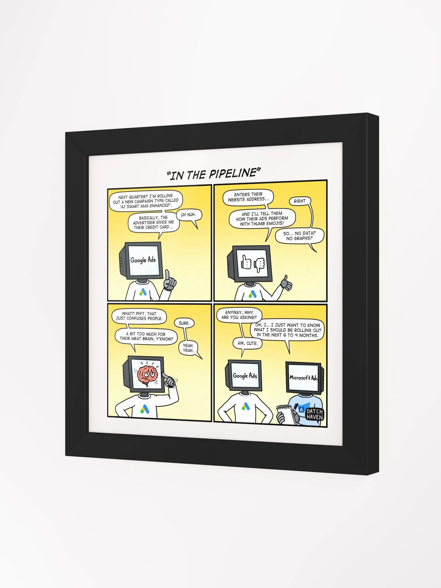 "In the pipeline" framed poster (square) product image (6)