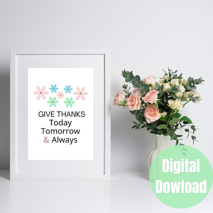 Give Thanks Printable Wall Art product image (2)
