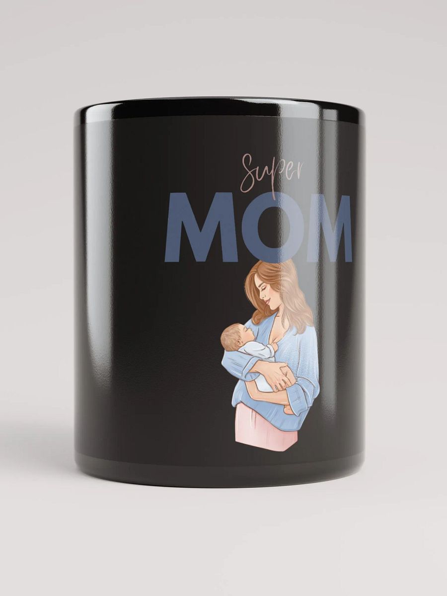 Super MOM Black Glossy Mug product image (9)