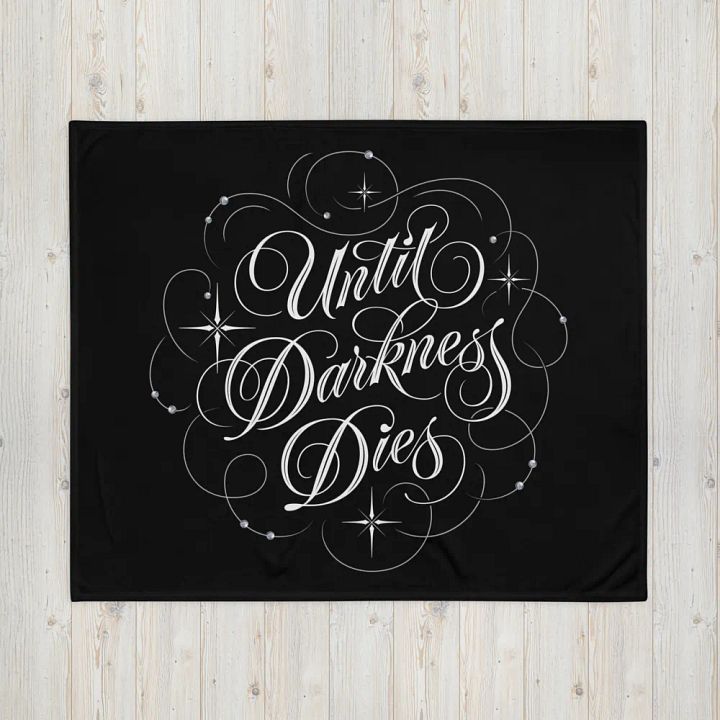 Until Darkness Dies (swirls design) Throw Blanket product image (1)