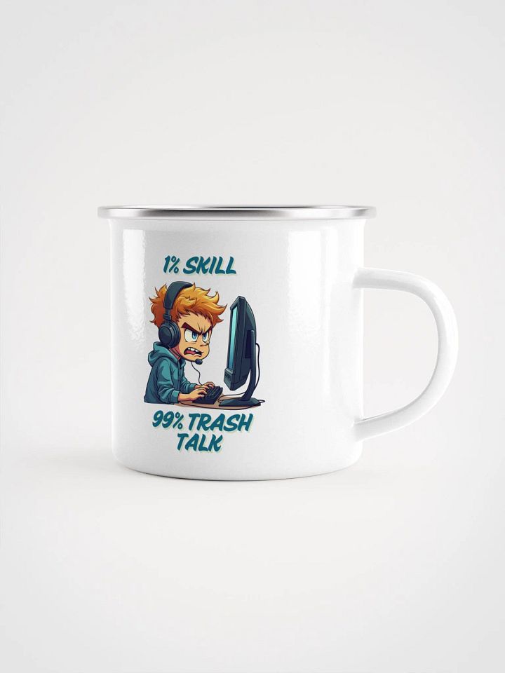 1% Skill, 99% Trash Talk Enamel Mug product image (1)