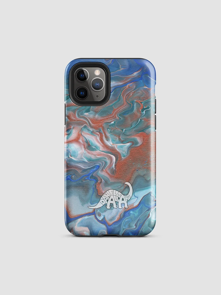 Metallic Orange Fluid Acrylic Tough iPhone Case product image (2)
