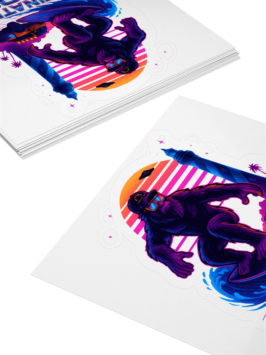 Destination Bigfoot Bronco Synthwave Logo Decal (Multiple Sizes Available) product image (11)