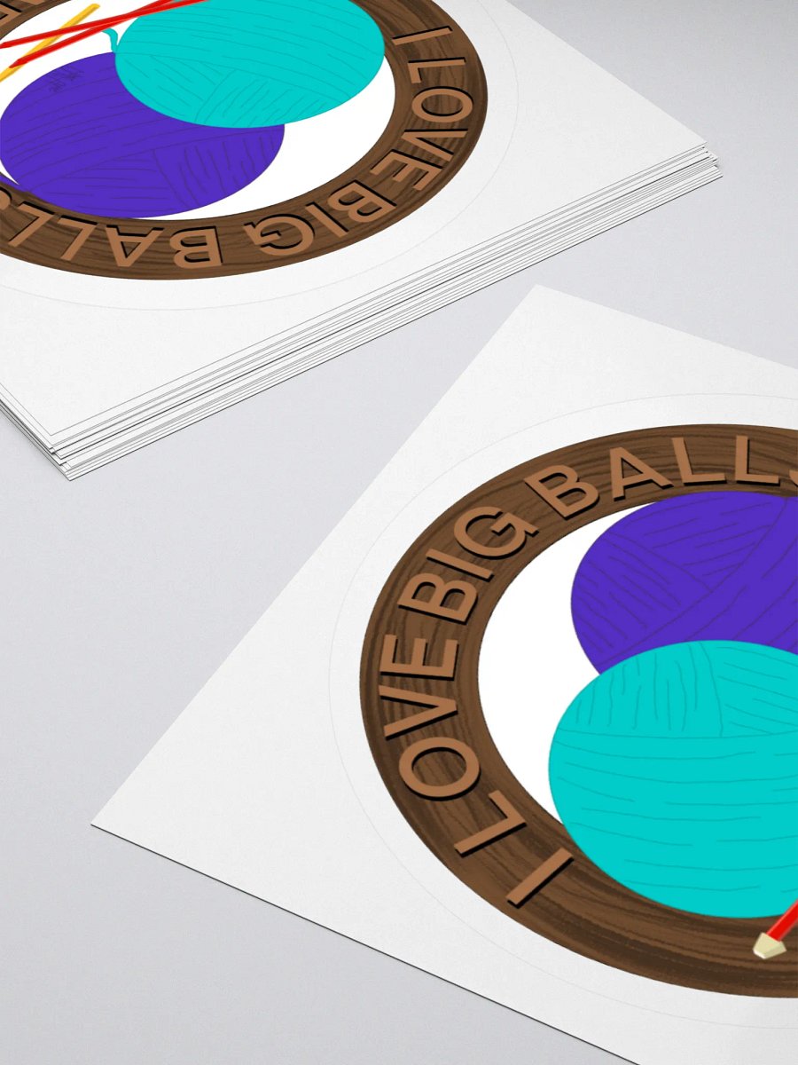 I Love Big Balls Of Yarn Sticker product image (10)