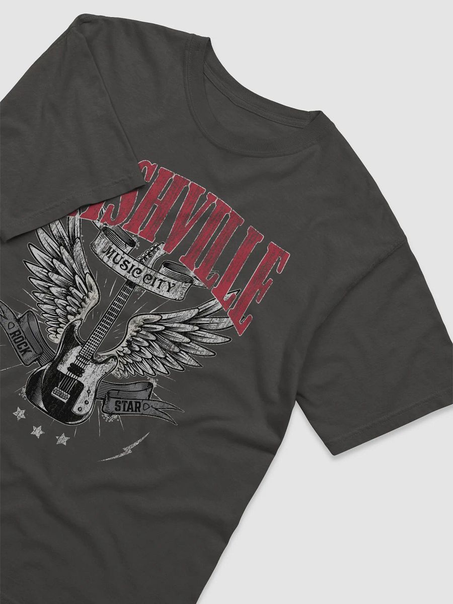 Nashville, Tennessee Music City Tee | Grunge Western Rock T-Shirt of a Guitar with Wings product image (13)