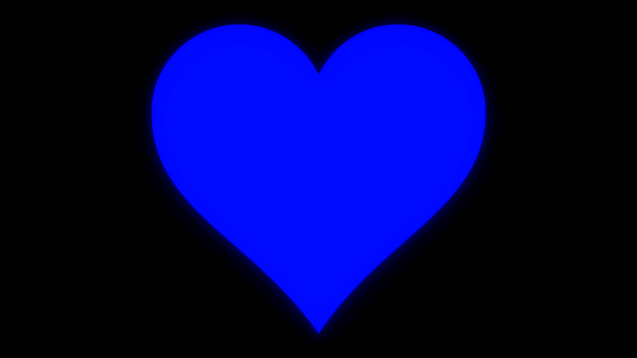 Commercial Use of Blue Growing Heart Short Loop Video product image (1)
