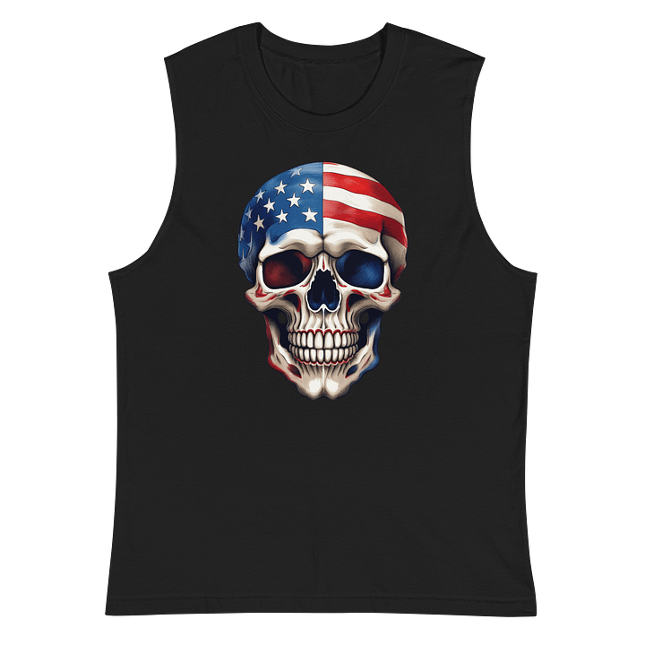 Patriotic Skull Flag Muscle Tank product image (3)