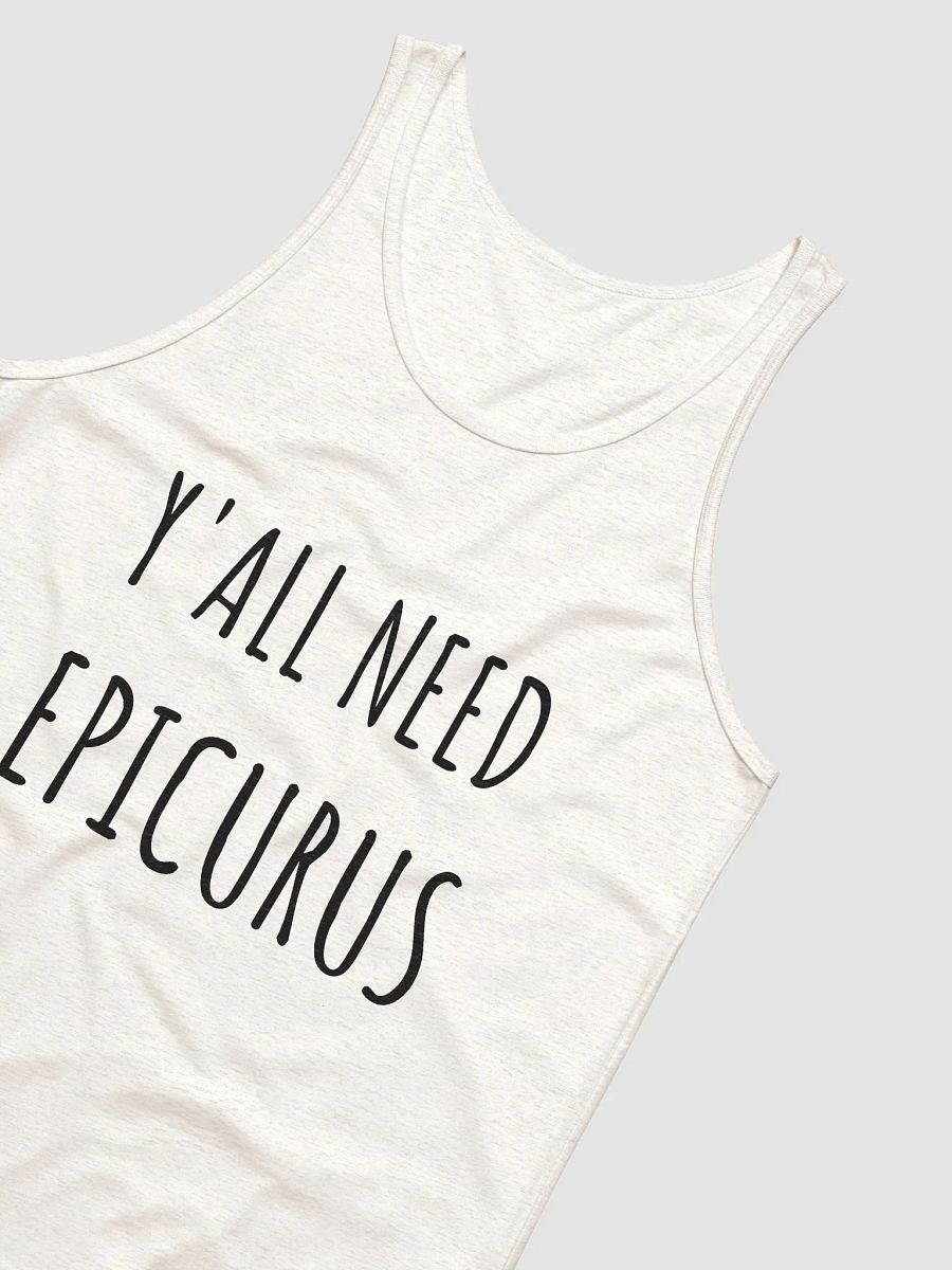 Y'all Need Epicurus BLACK (Bella+Canvas Jersey Tank) product image (12)