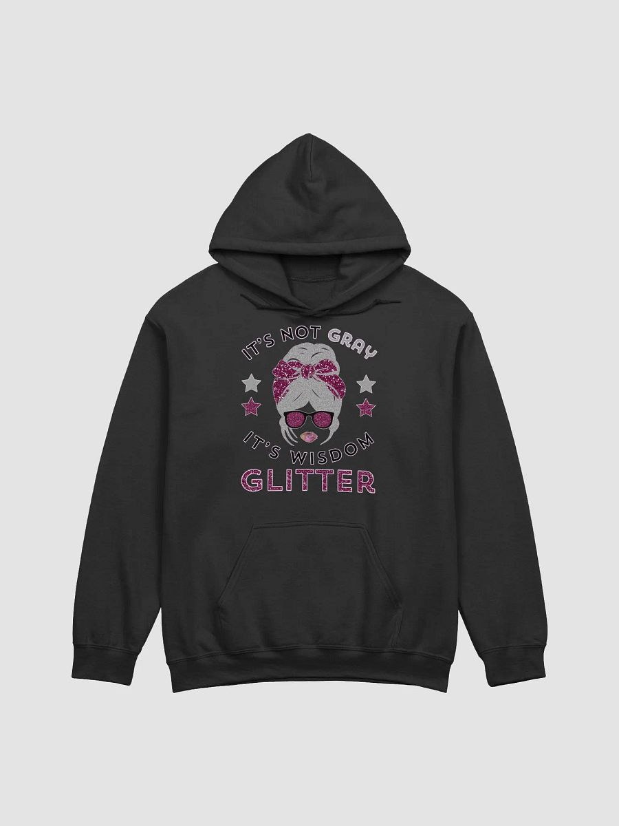 It's Not Gray It's Wisdom Glitter Funny Women's Dark Hoodie product image (4)