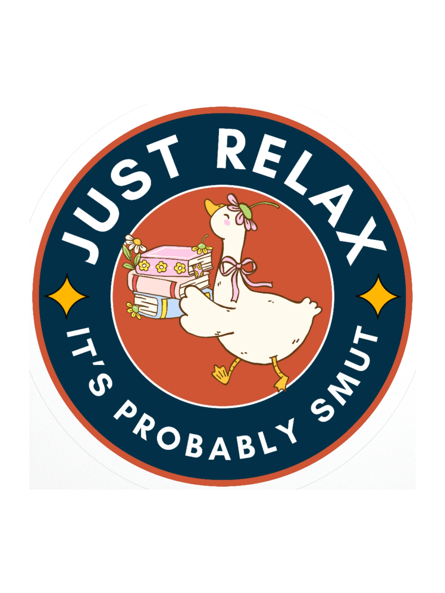 It's Probably Smut Kiss Cut Sticker (Flower Goose) product image (1)