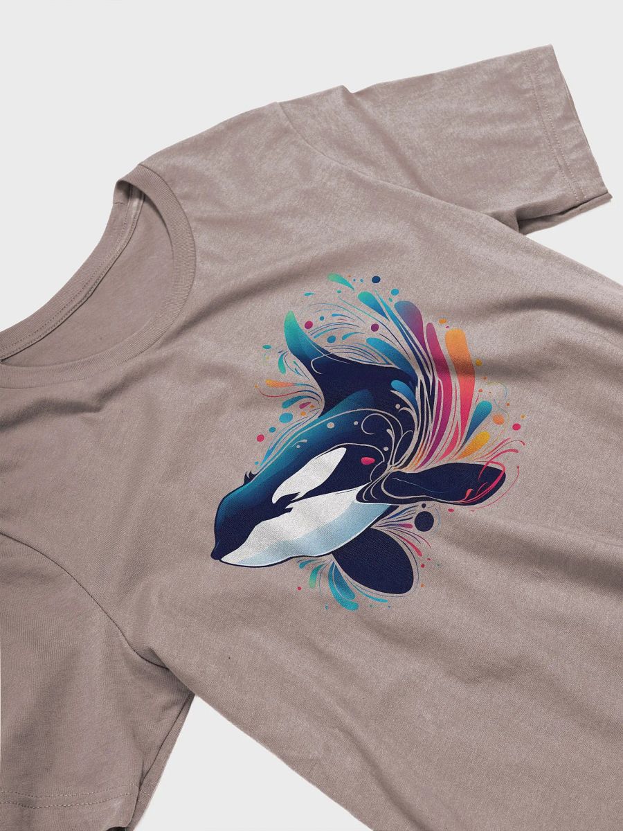 Orca Whale T-Shirt, Artistic Ocean Wildlife Tee, Orca Lover Gift, Marine Life Conservation Shirt, Vibrant Killer Whale Graphic T-shirt product image (3)
