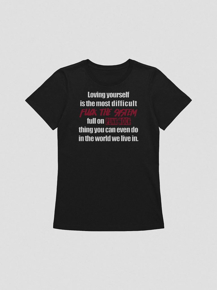 Loving Yourself Fitted Shirt (White and Red) product image (4)