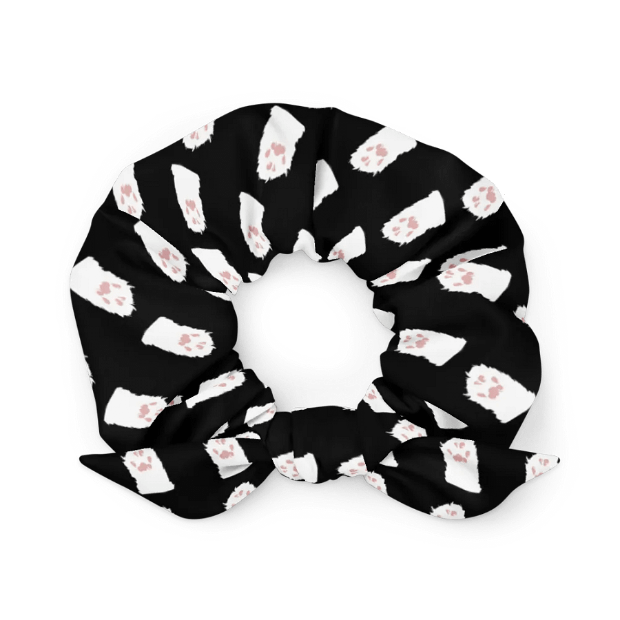 CINNI PAW PATTERN Scrunchie (Black) product image (1)