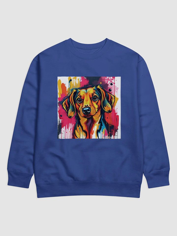 Vibrant Dachshund Portrait Premium Sweatshirt product image (1)