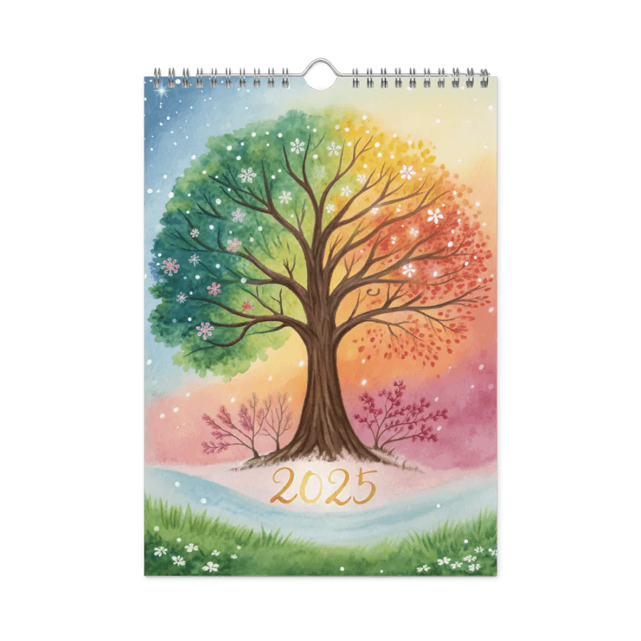 WATERCOLOR SEASONAL SCENES WALL CALENDAR 2025 product image (3)