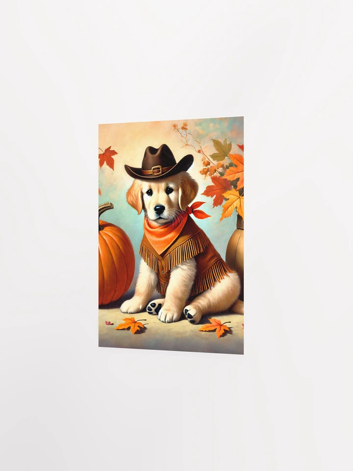 Cowboy Golden Retriever Puppy - Premium Matte Poster product image (16)