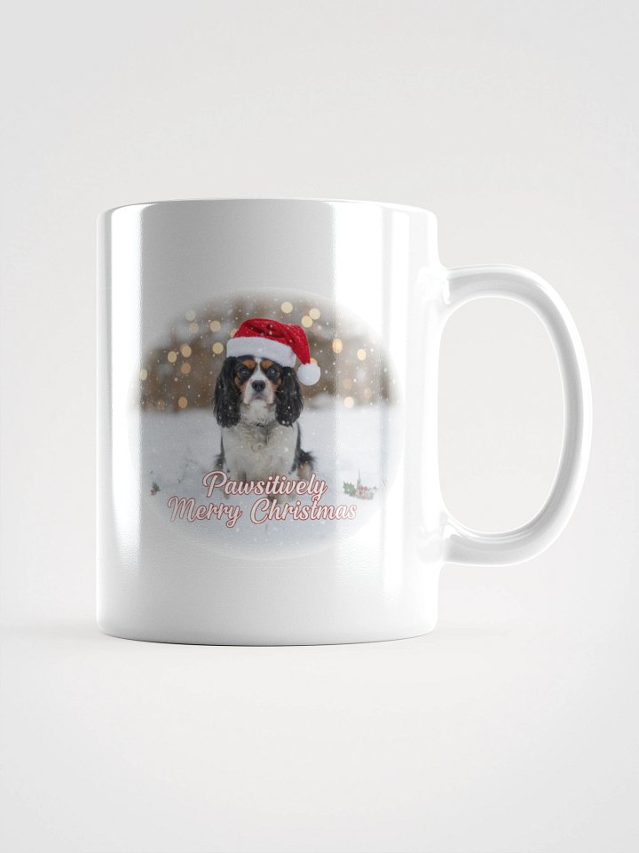 White Glossy Mug with Baxter Pawsitively Merry Christmas product image (2)