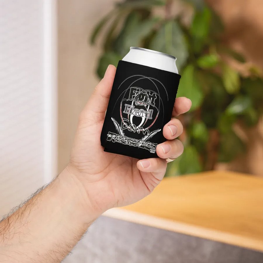 Fight Hard Earn Respect - Black - Coozie Can Cooler product image (5)