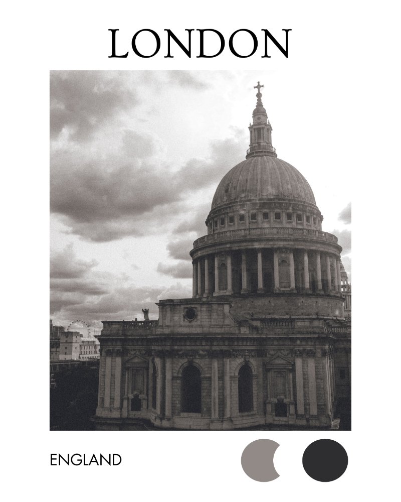 St. Paul's Eye - Black & White / City Digital product image (1)