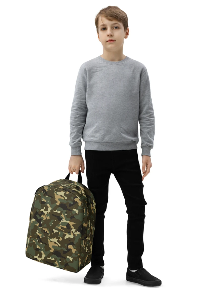 Military Green Camouflage All-Over Print Minimalist Backpack product image (17)