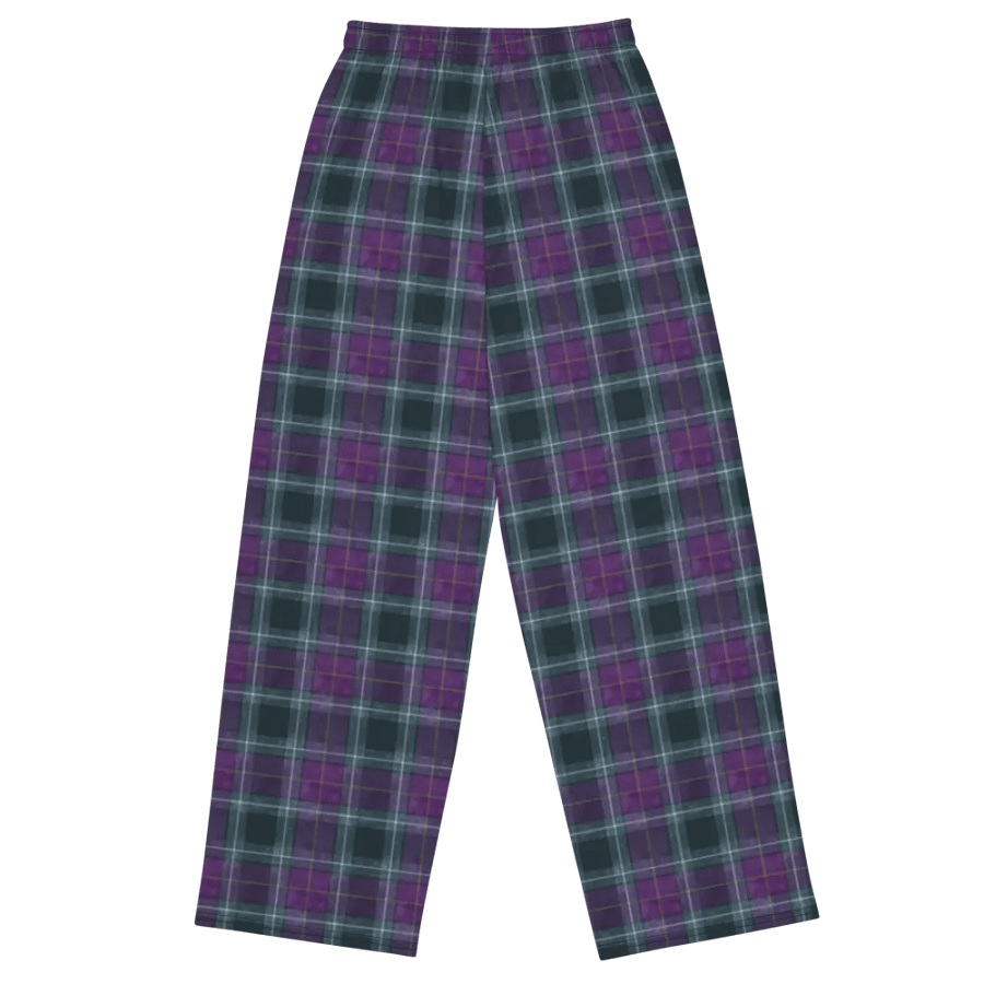 Purple/Green Plaid Wide Leg Pants product image (4)