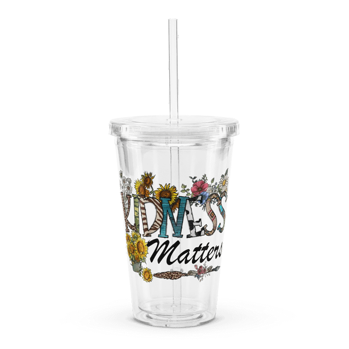 Kindness Matters - Double Wall Clear Plastic Tumbler product image (1)