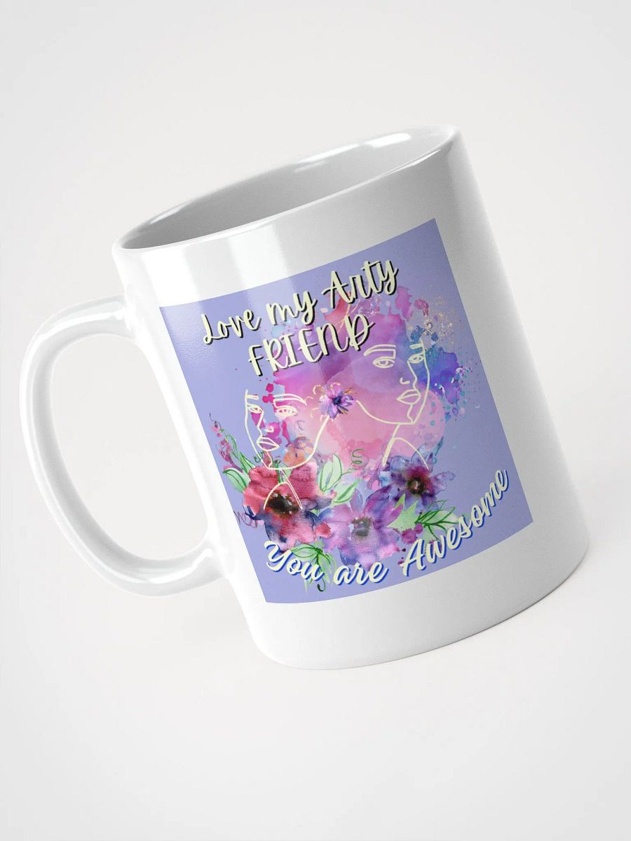 colorful mug gift for the artist. 'Love my Arty friend' product image (7)