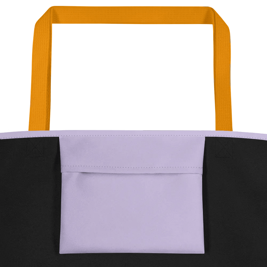 Say Something Nice Lilac Purple Tote Bag with Yellow Straps product image (2)