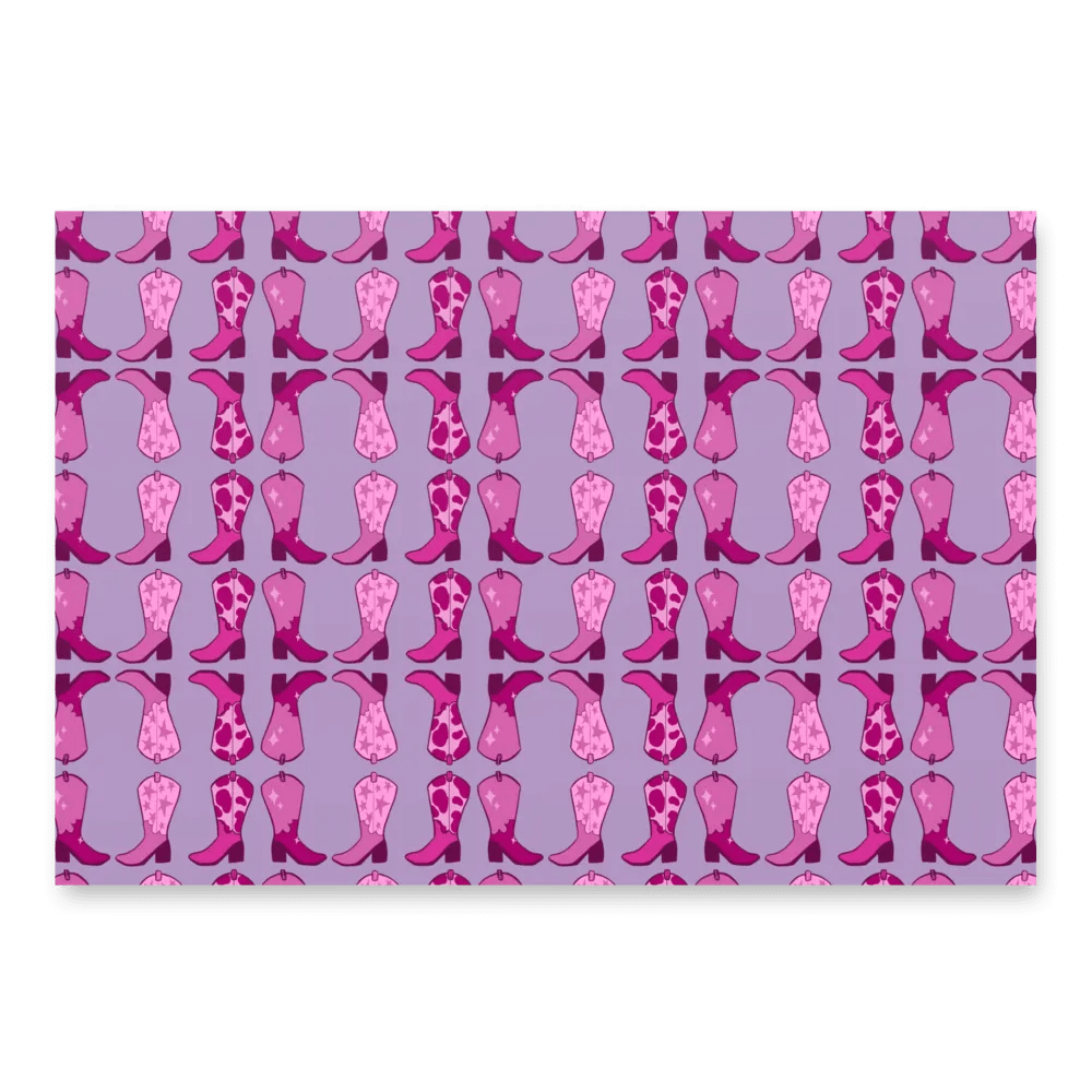 Pretty In Pink Boots Wrapping Paper product image (2)