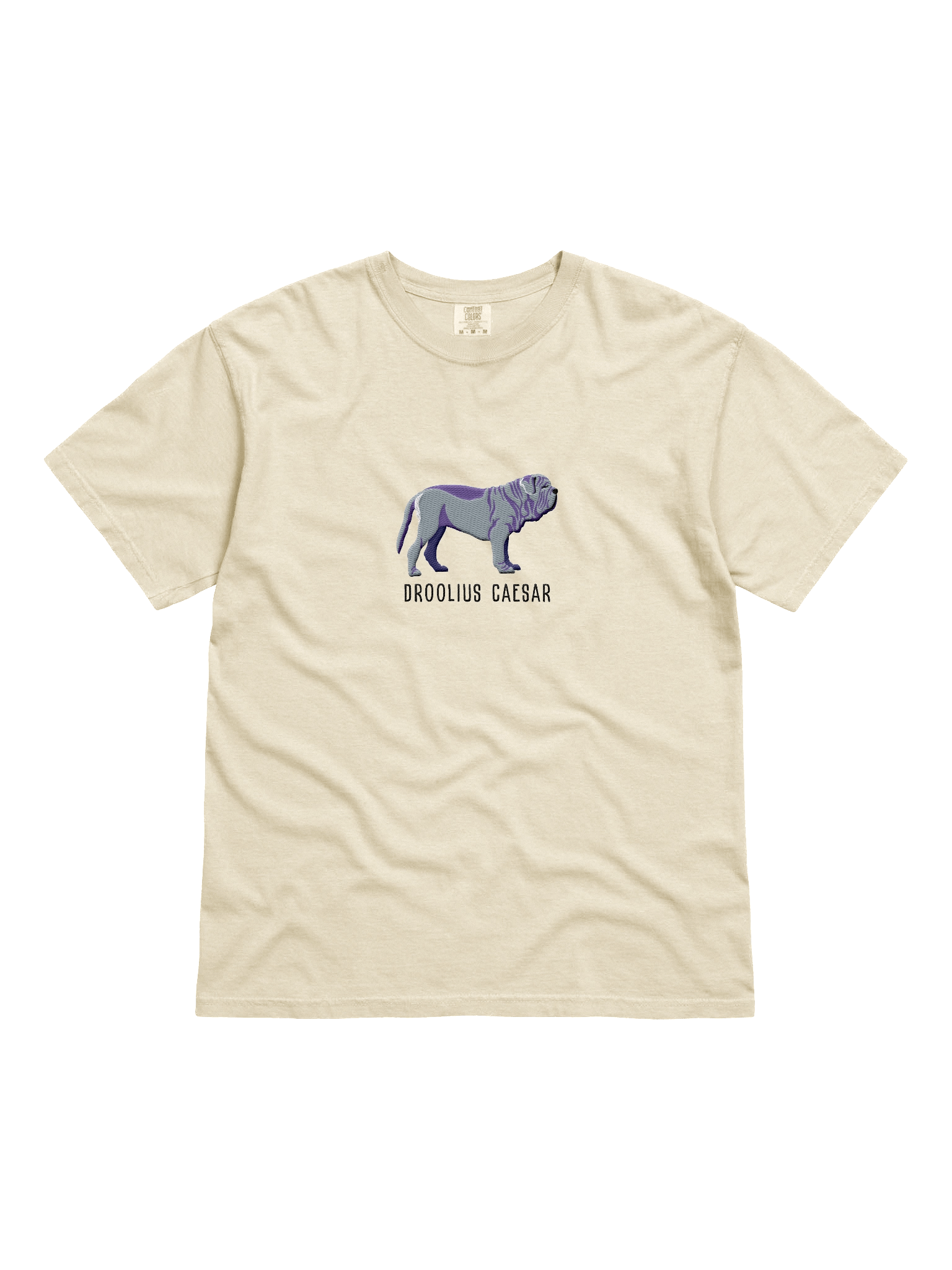 Droolius Caesar T-Shirt(Embroidered) of a Neapolitan Mastiff(Blue) product image (41)