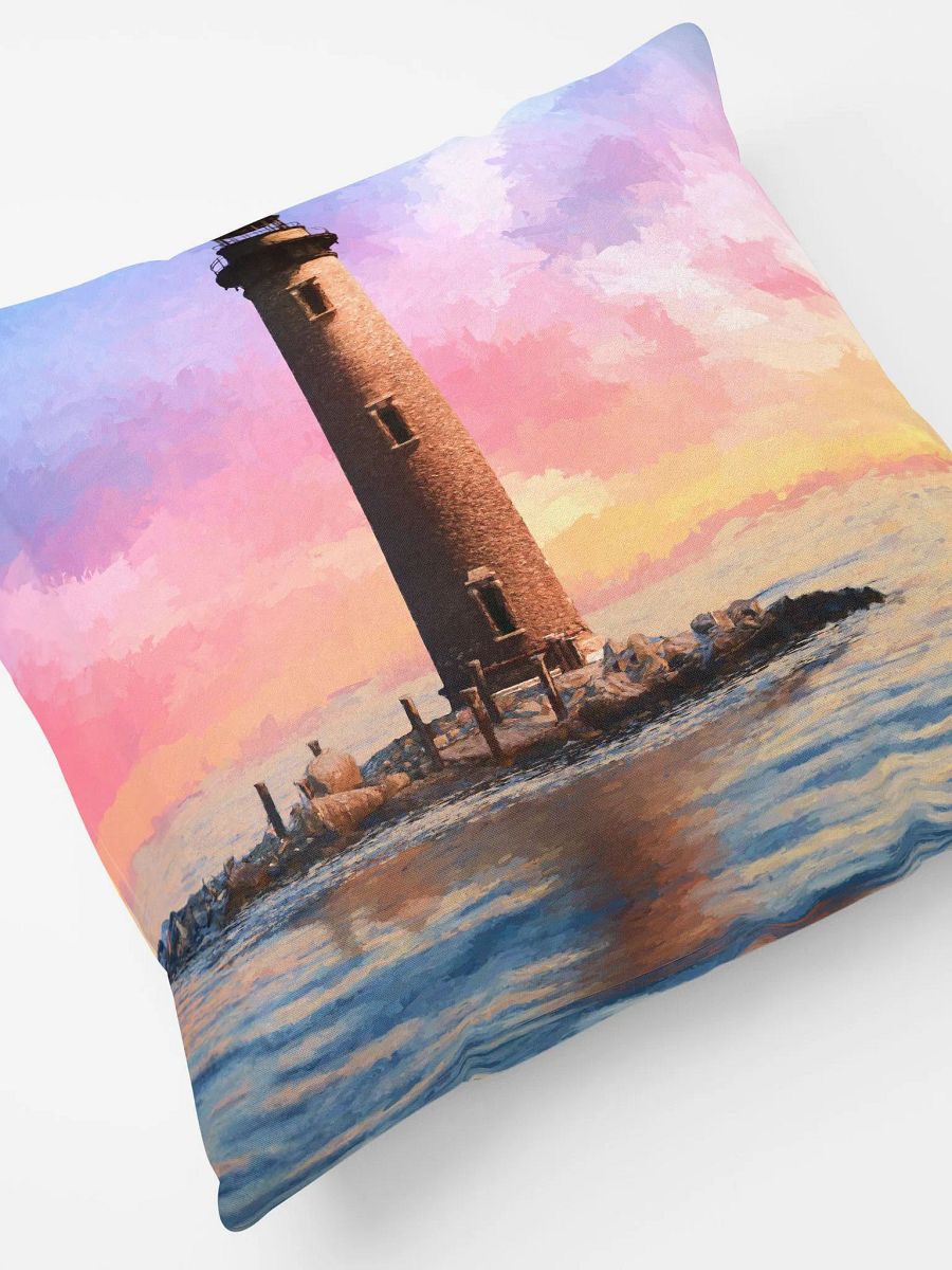 Sand Island Lighthouse – Mobile Alabama Throw Pillow product image (5)