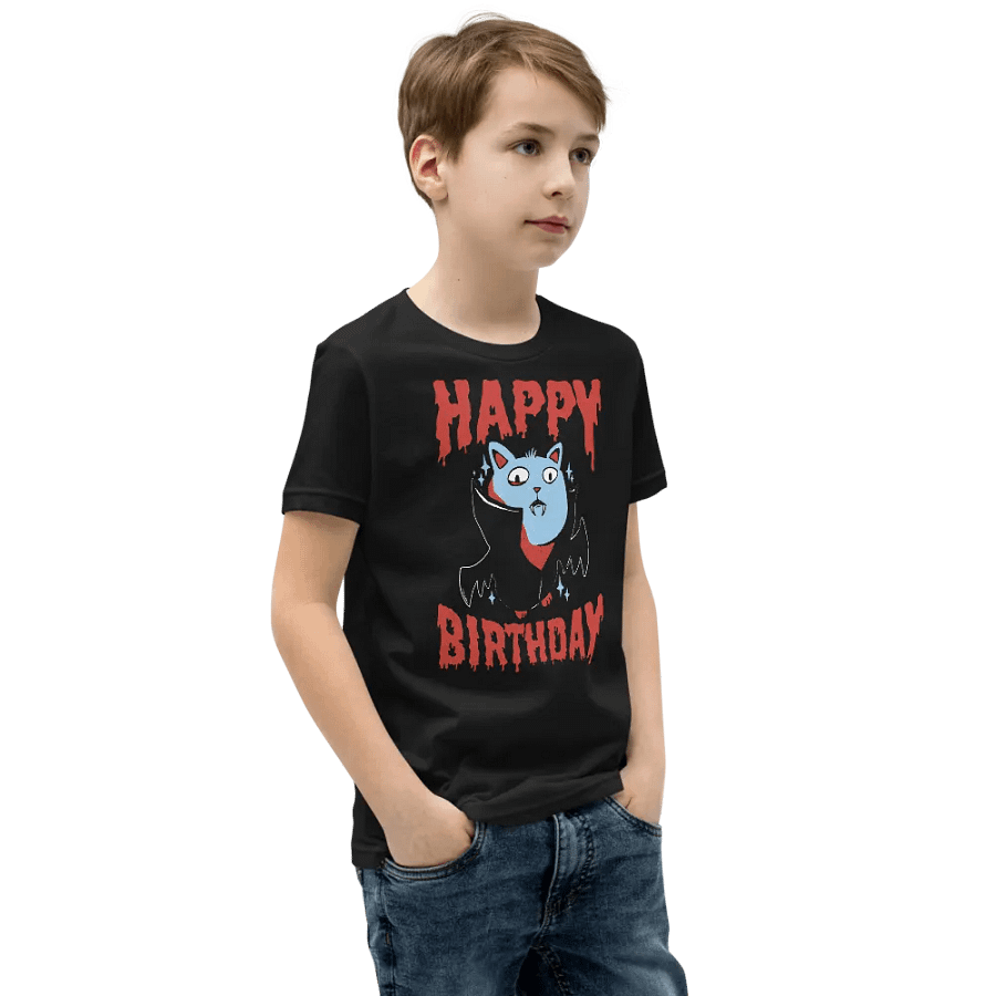 Happy Birthday (Vampire Cat) T-Shirt For Kids product image (6)