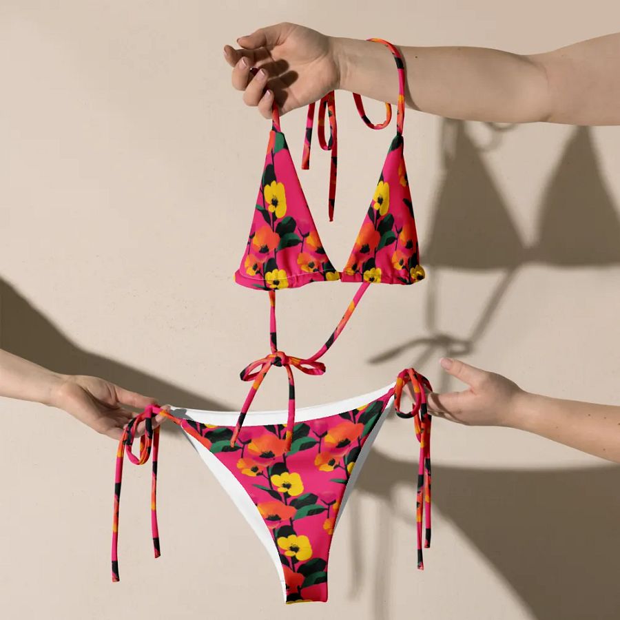 Sunburst Floral All-Over Bikini Set product image (6)