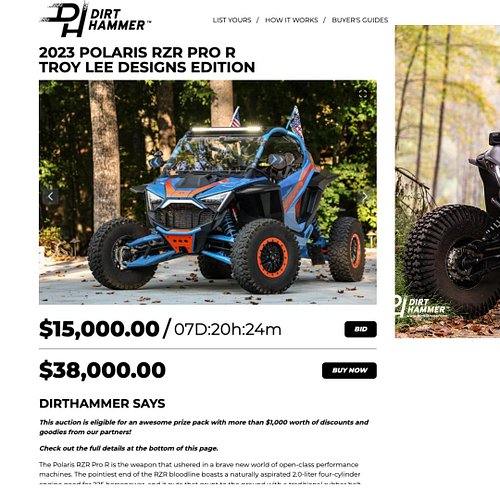Meet the all-new DirtHammer.com. 
.
We're here to fix buying and selling side-by-sides online with registered users, professi...