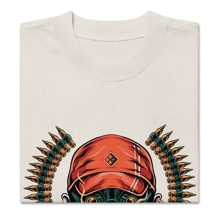Oversized NEVER OUTGUNNED Tee product image (12)