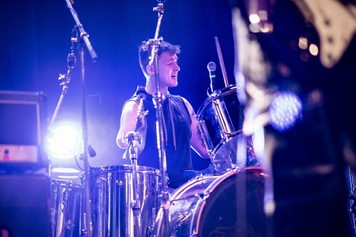 Taking a much needed break to enjoy the sun and relax for a bit - I'll be back!

Pic from one last gig before I left. Drummin...