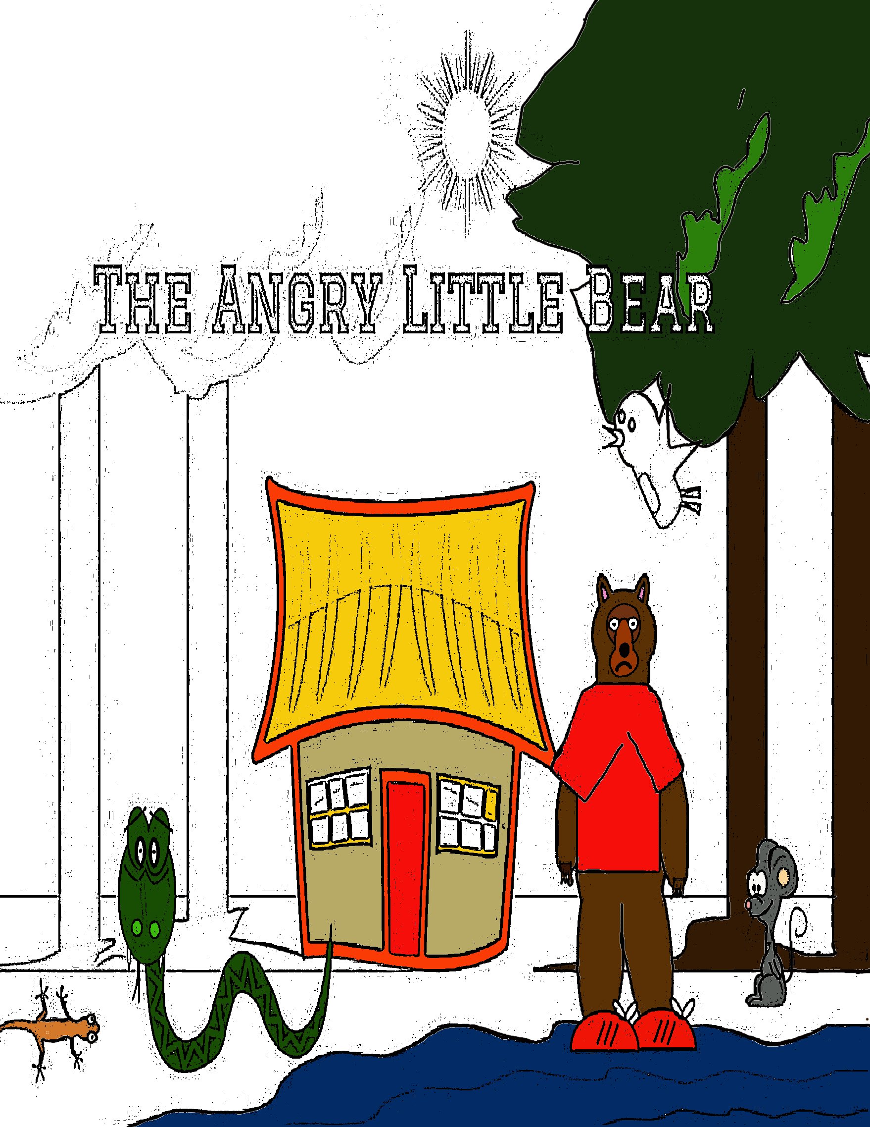 The Angry Little Bear 8.5 x 11 Full Page Coloring Book-Anger Management Lesson product image (1)