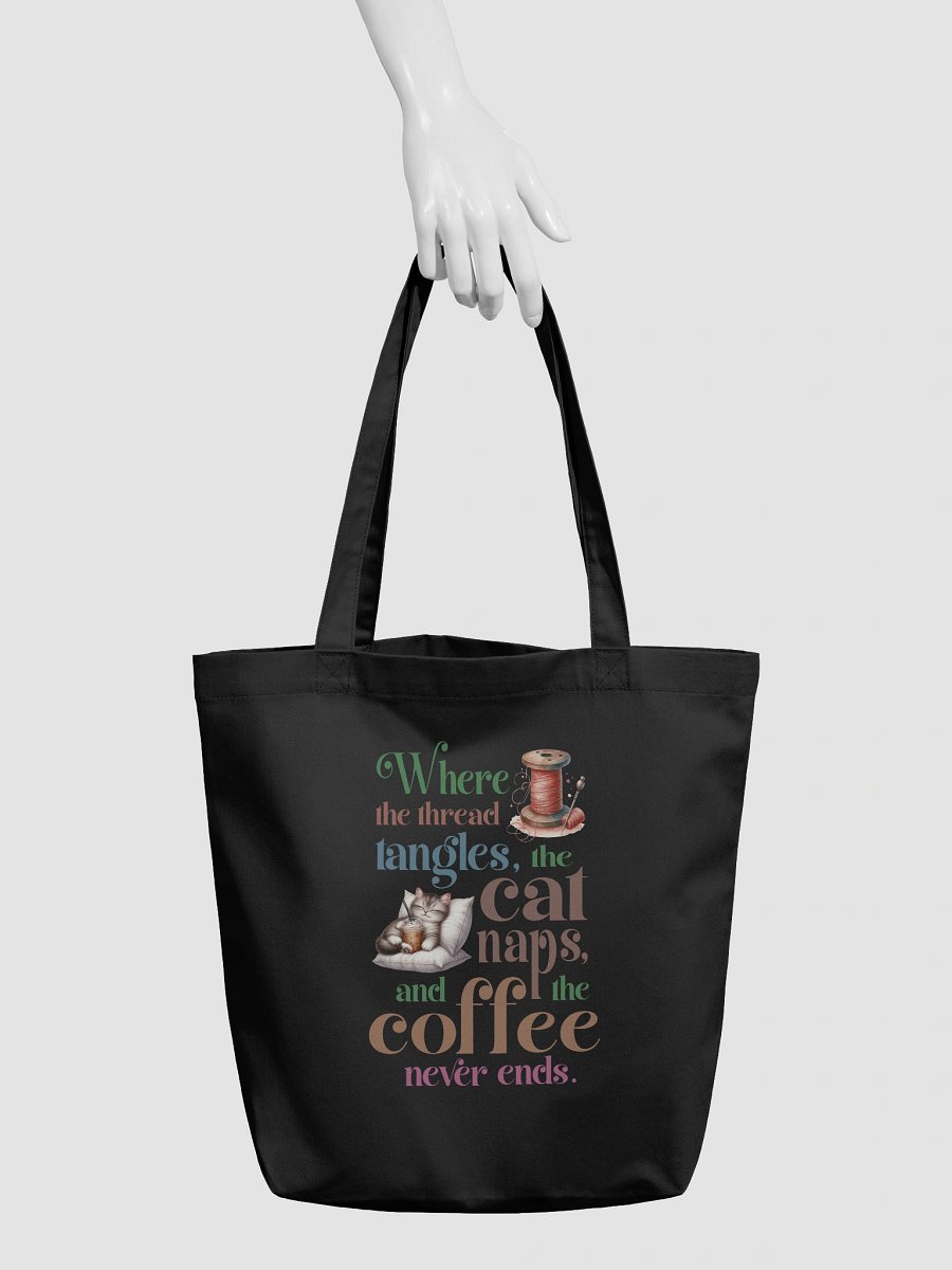 Whimsical Thread Cat Coffee Tote product image (4)