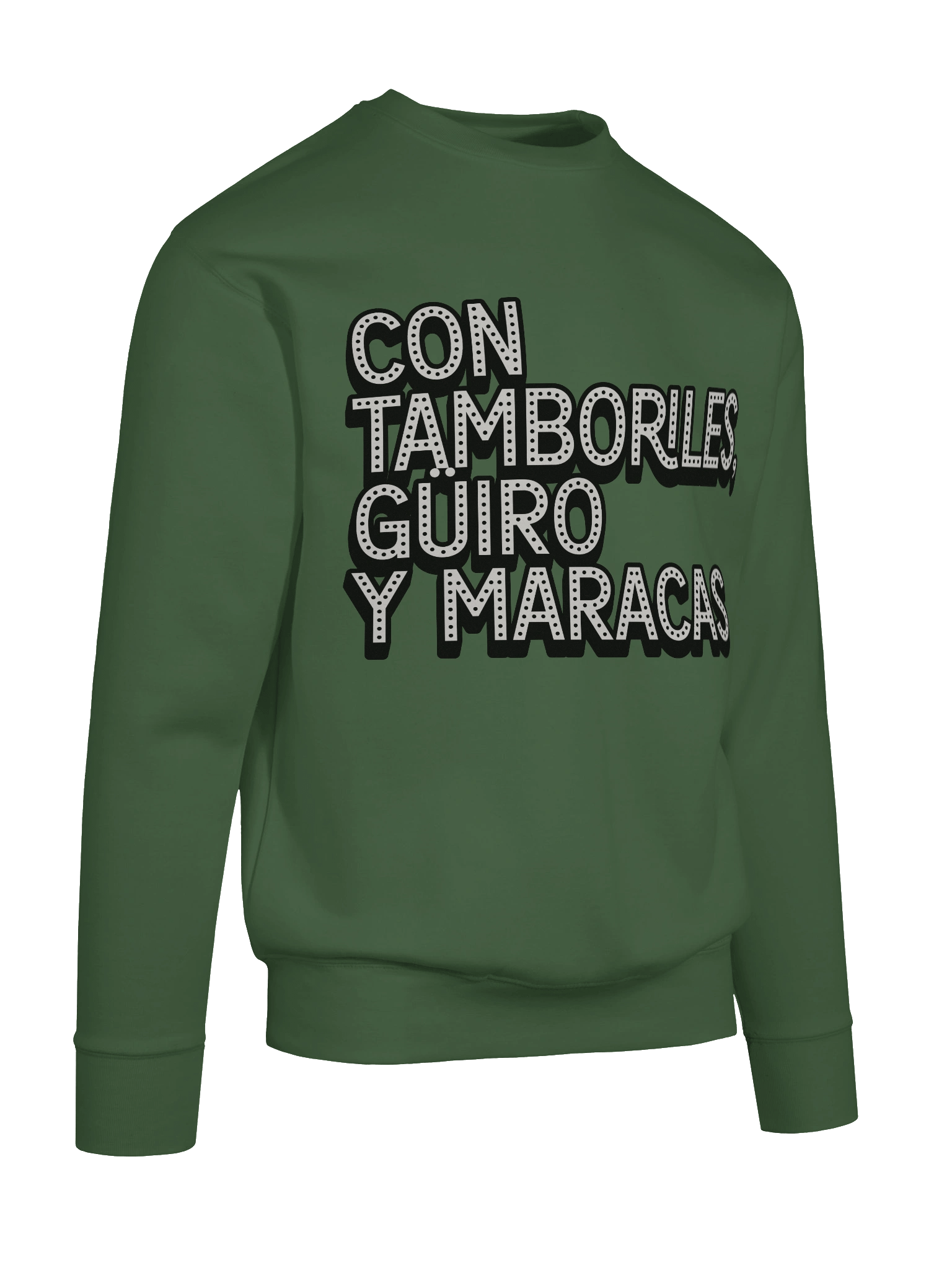 Con Tamboriles, Güiro y Maracas Premium Crewneck Sweatshirt product image (7)