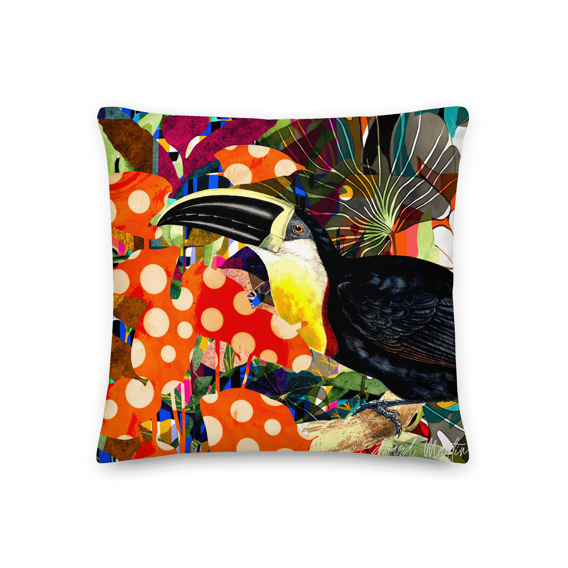 'Jungle Pop' by Edward Martin Premium Pillow product image (1)