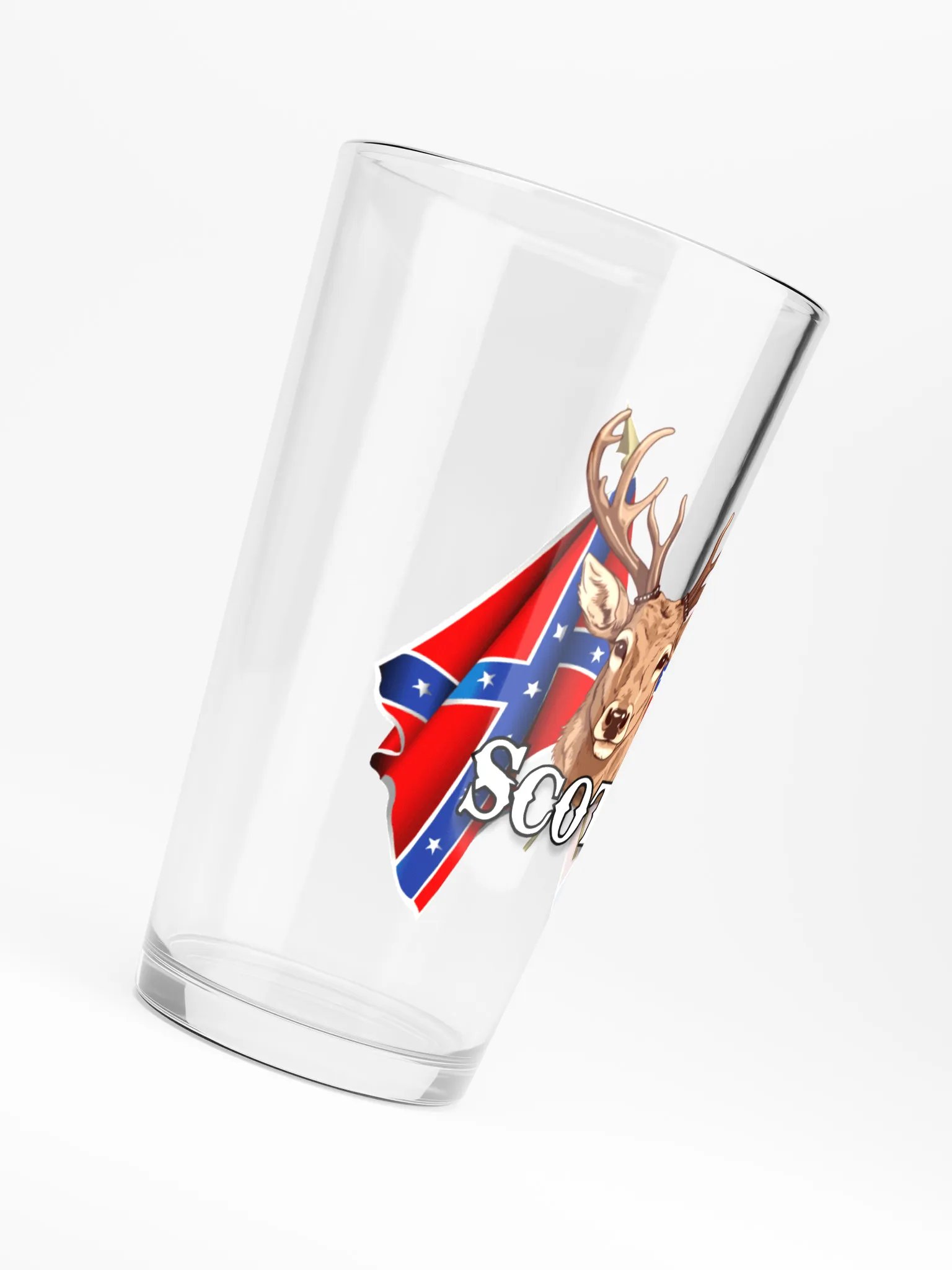 "Scott" Last Name Rebel Redneck Deer - Shaker Pint Glass product image (6)