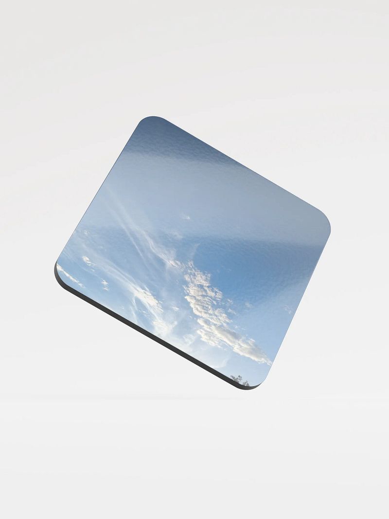 To the Clouds (Glossed Cork Coaster)