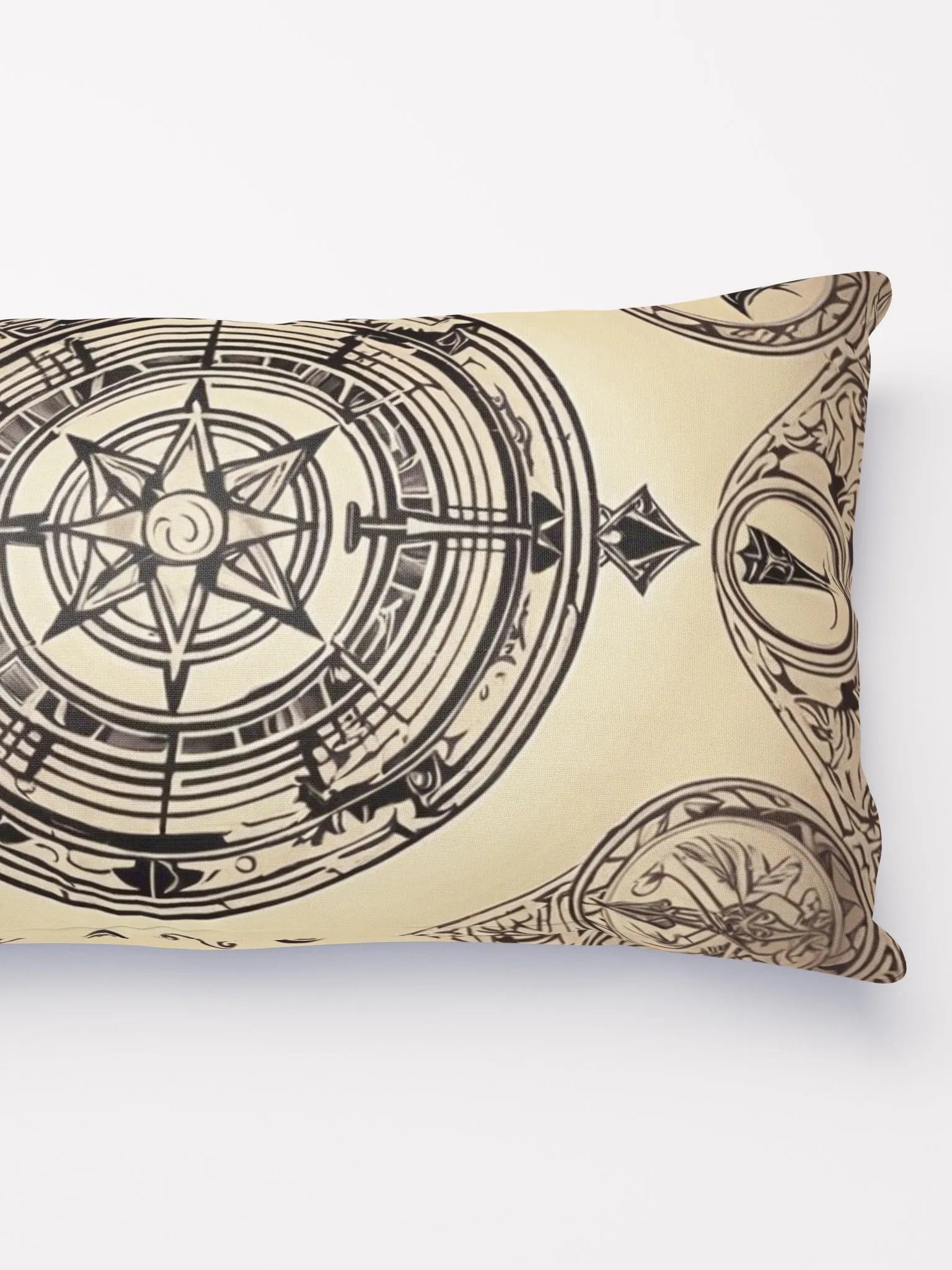 Black and Cream Symbology Cushion product image (2)