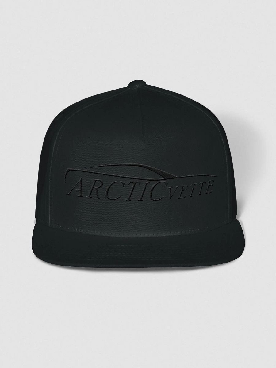Arctic Vette Flat Bill Snap Back Hat - Black Embroidery product image (1)