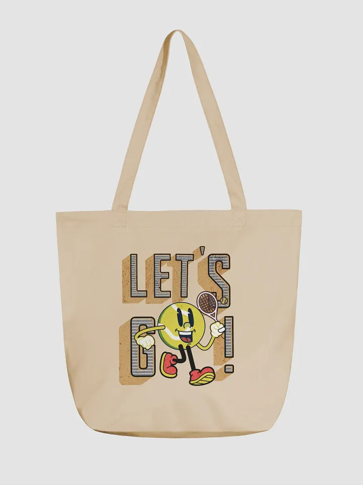 Lets Go Mascot Tennis Ball Motivational Tote Bag product image (5)