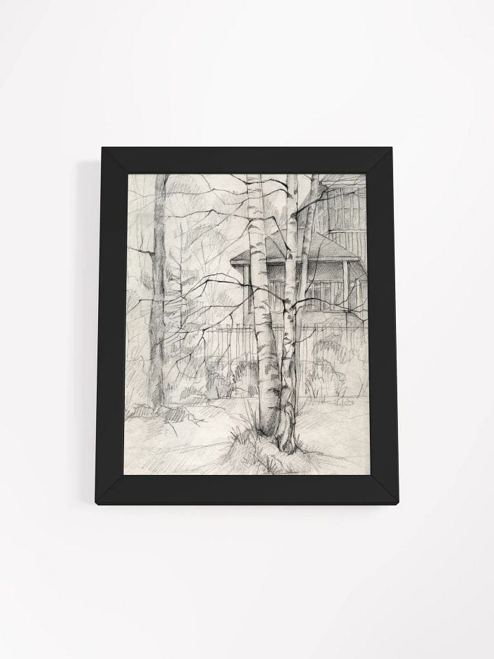 Vibrant Ayous Wood Framed Matte Poster - Dacha and Trees product image (10)
