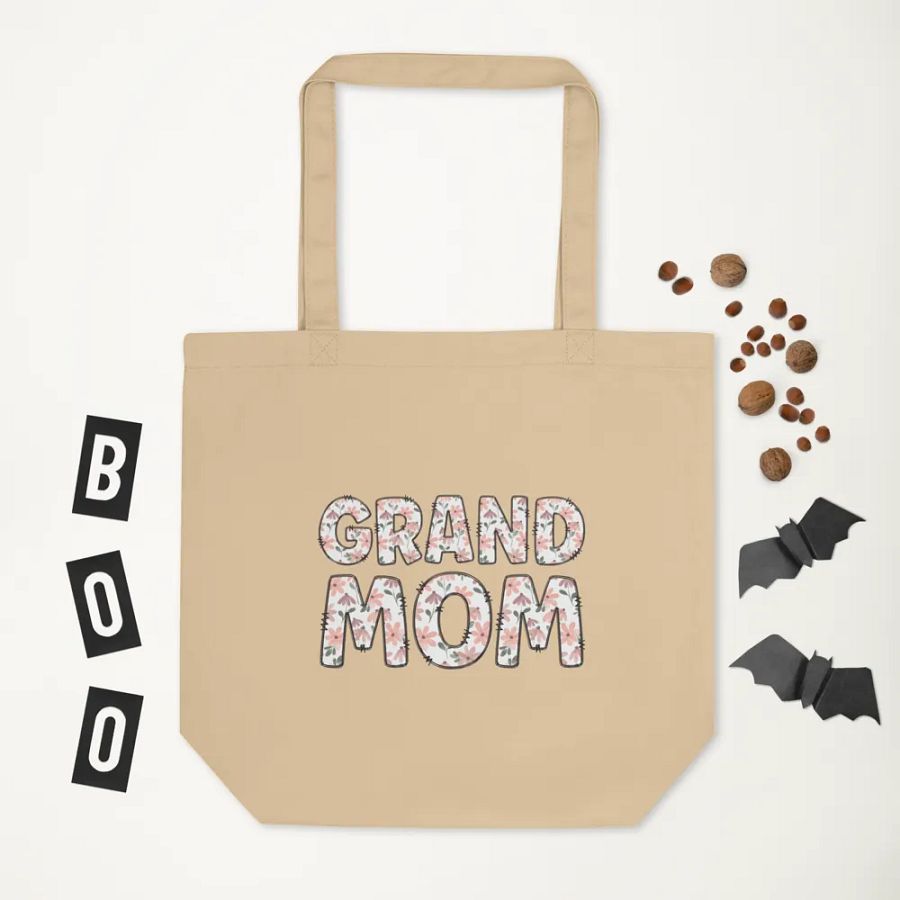 Grandmother Gift For Mother's Day, Floral Double-Side Printed Canvas Bag product image (7)