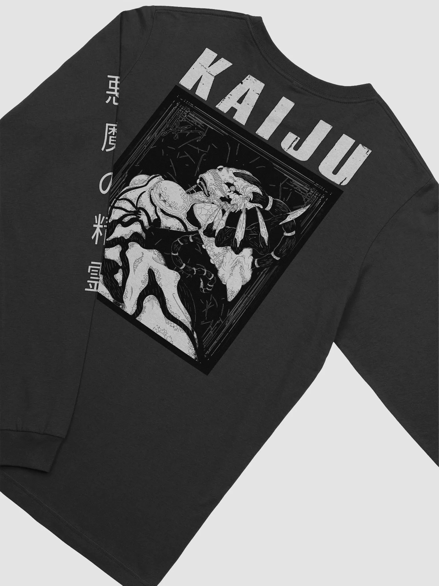 - [BACK PRINT] -KAIJU Blackout Canvas Long Sleeve product image (4)