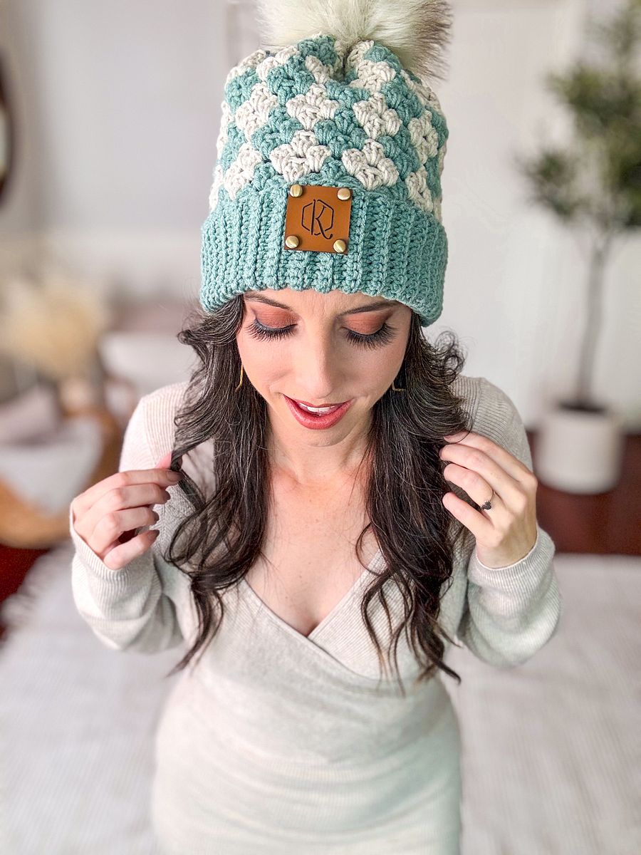 Diamond Granny Stitch Crochet Hat Pattern product image (6)