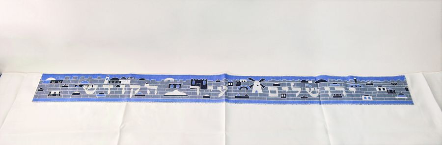 Jerusalem -ROYAL BLUE Small Tallit (Prayer Shawl) product image (4)